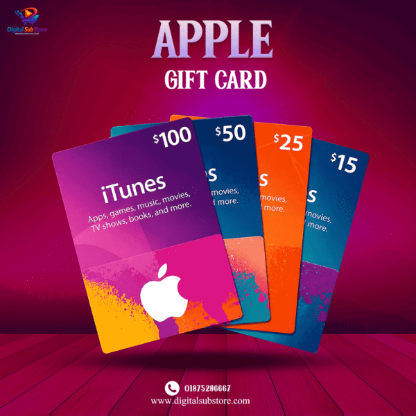 Apple Gift Card Digital Sub store Apple iTunes Gift Card Bangladesh instant delivery Digital Sub Store