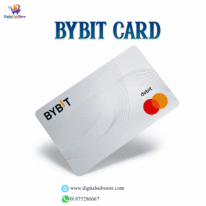 Bybit Debit Card – White minimalist crypto debit card with Mastercard logo for secure online payments, ATM cash withdrawals, and worldwide spending.