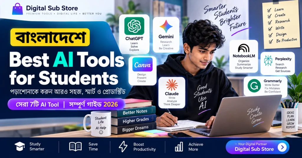 বাংলাদেশে Students-এর জন্য Best AI Tools 2026